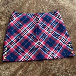 Trina Turk plaid mini skirt. Sz 8